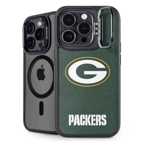 NFL Green Bay Packers Distressed iPhone 15 Pro Kickstand Case